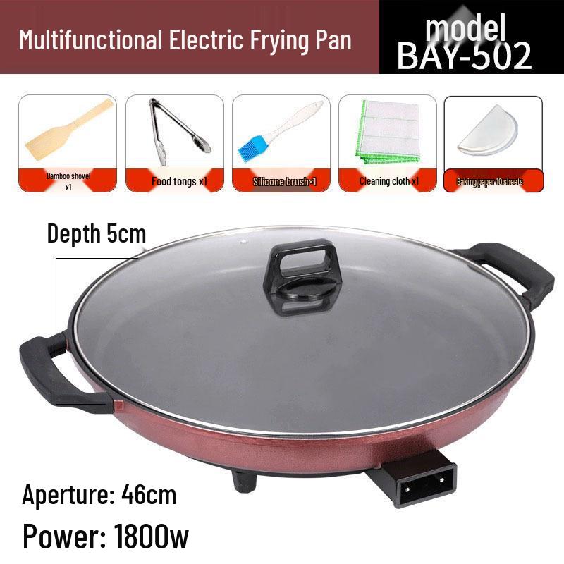 Multi-Function Electric Griddle: Large Non-Stick Deep Commercial Flat Pan