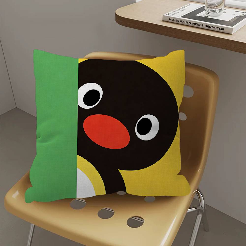 Pingu Cartoon Pingu Pillow Anime Pillow Sofa Bed Head Pillow Cover Cushion Cover 45X45 Cm Fashion