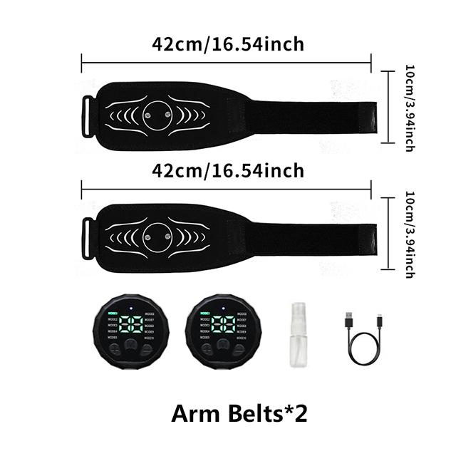 Ems Muscle Stimulator Abs Trainer Electronic Toning Belt Usb Rechargeable Abdominal Toner Fitness Massage Slimming Device