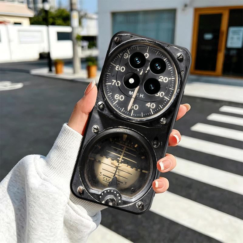 

Aircraft Instrument Cockpit Radar Soft Phone Case for Xiaomi Redmi Note 12 13 14 15 Pro Plus 11 12S 11S 11T 10 4G Black Cover Ba Redmi Note 11S 4G