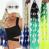 Colorful Bubble Jumbo Braid Lantern Braid Braided Ponytails Long Twist Braid Bulk  Party