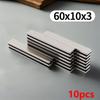 60X10X3MM imans Block Refrigerator magnets for Office Whiteboard Suitable Tools Home Workplace, Etc 60*10*3