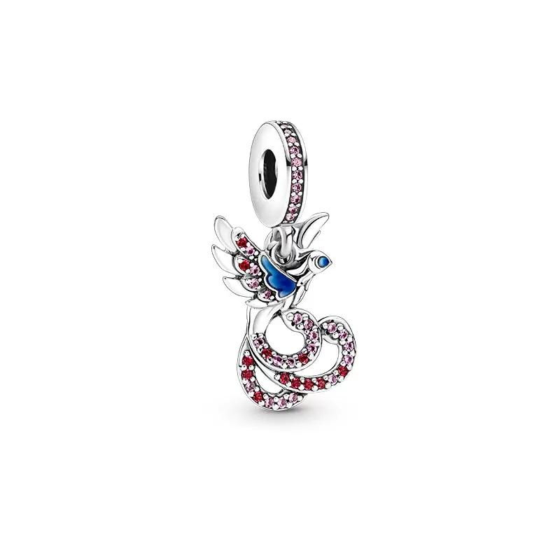 Animal Series Bead Dog Owl Turtle Fox Teddy Bear Dangle Charm Fit Original European 925 Sterling copper Bracelet DIYZircon Gift