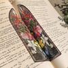 1PC Translucent Reading Bookmark, Creative Acrylic Translucent Projection Marker Card, Bookmark, Colorful Floral Personalized Reading