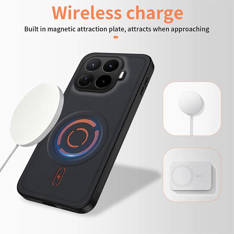 For Xiaomi 17T Case Built-in Magnetic PU Leather Cover Shockproof For Magsafe