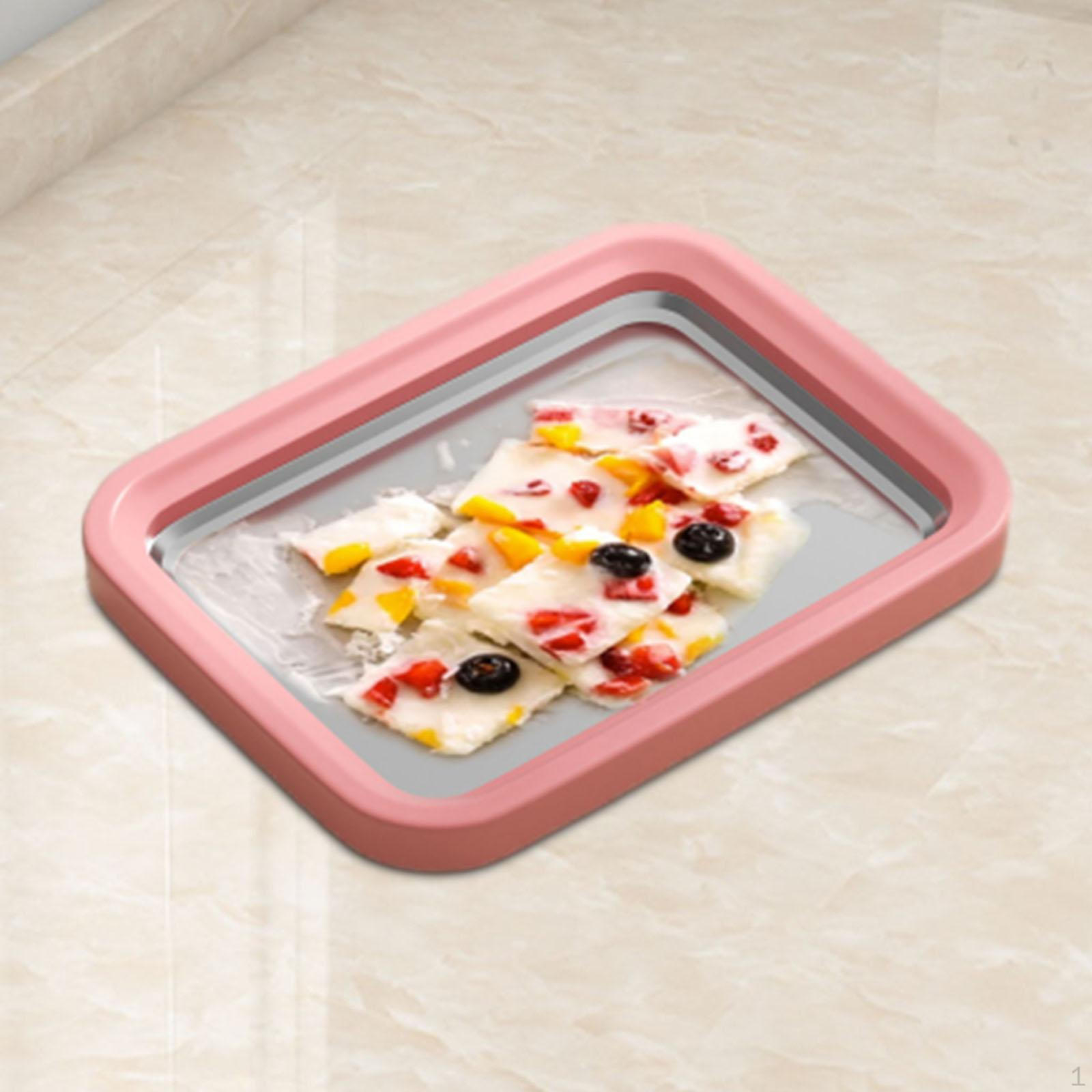 

Машина для приготовления мороженого своими руками, роликовый противень с 2 скребками, йогуртница, кухонные принадлежности для вечеринки по случаю дня рождения, розовый