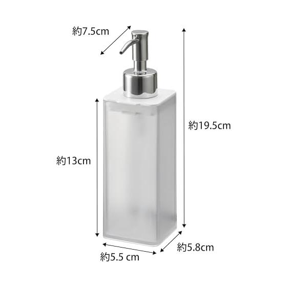 Yamazaki Jitsugyo Magnetic Kitchen Dispenser White Approx. W5.5 x D7.5 x H19.5cm Plate Dishwashing Detergent Refill Bottle 250ml 3402