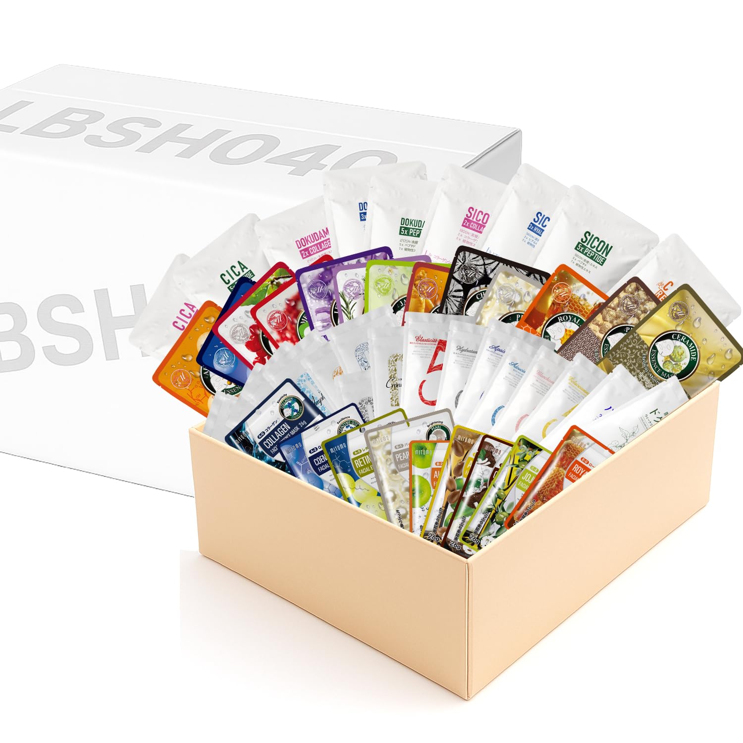 

MITOMO SKINCARE New Sensation Lucky Bag Lucky Bag Face Masks Randomly Selected from All Products - 40-Piece - Moisturizing, Large-Capacity