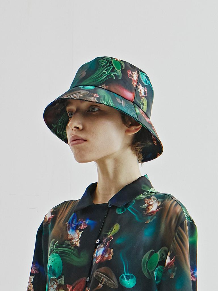 VEGAN TIGER Print Bucket Hat (Multi)