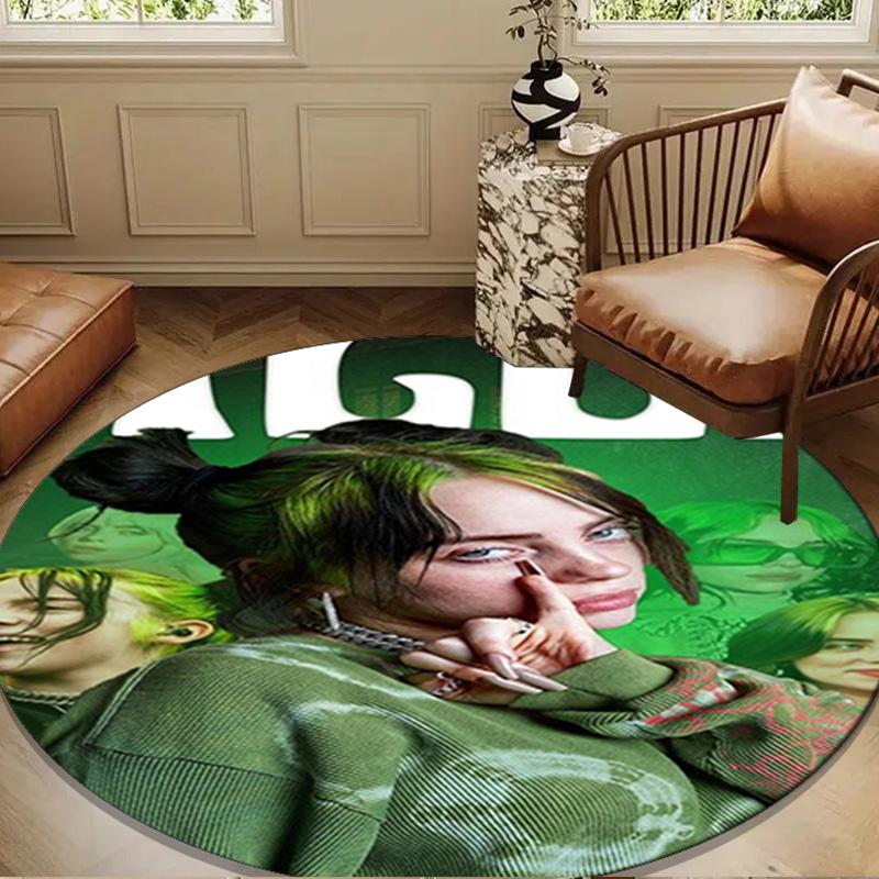 Bi-llie music Artwork Round Rug for Livingroom,Bedroom, Palyroom, Chair Rug, Area rug, Circle Carpet, Large Size Fan Christmas gift