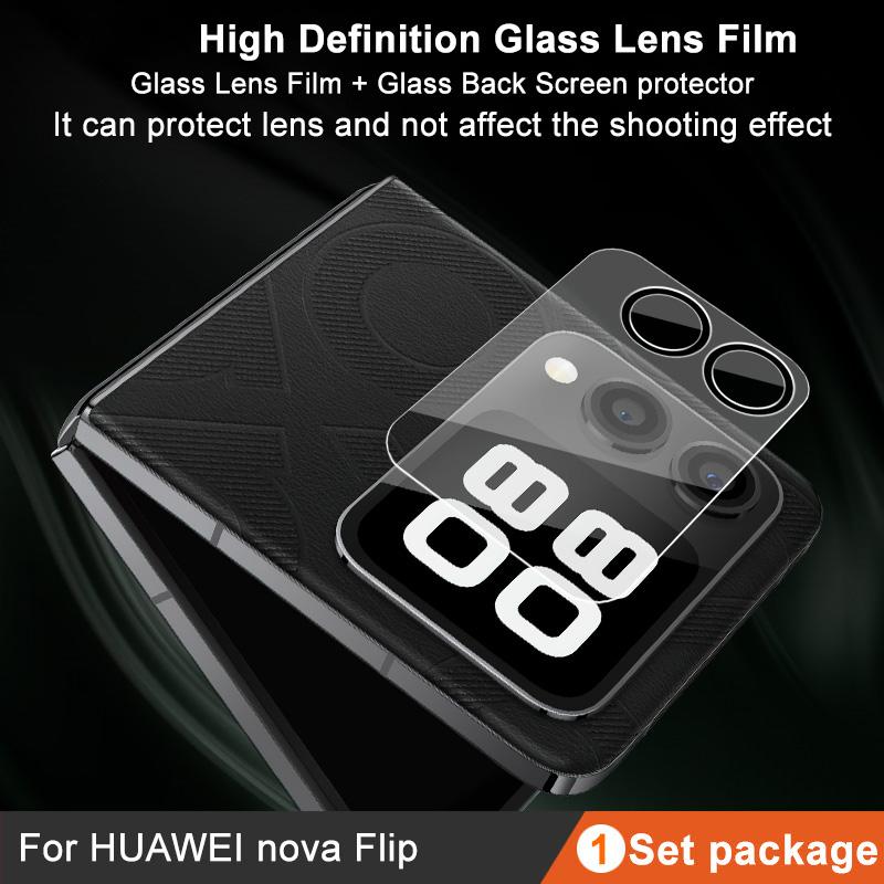 

IMAK For Huawei nova Flip 5G Camera Lens Film+Tempered Glass Rear Screen Protector As Shown A