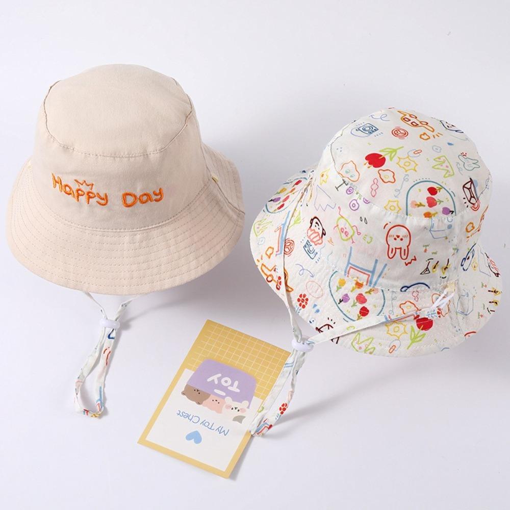 Double Sided Sun Hat Breathable Baby Cap New Fisherman Cap  Boys Girls