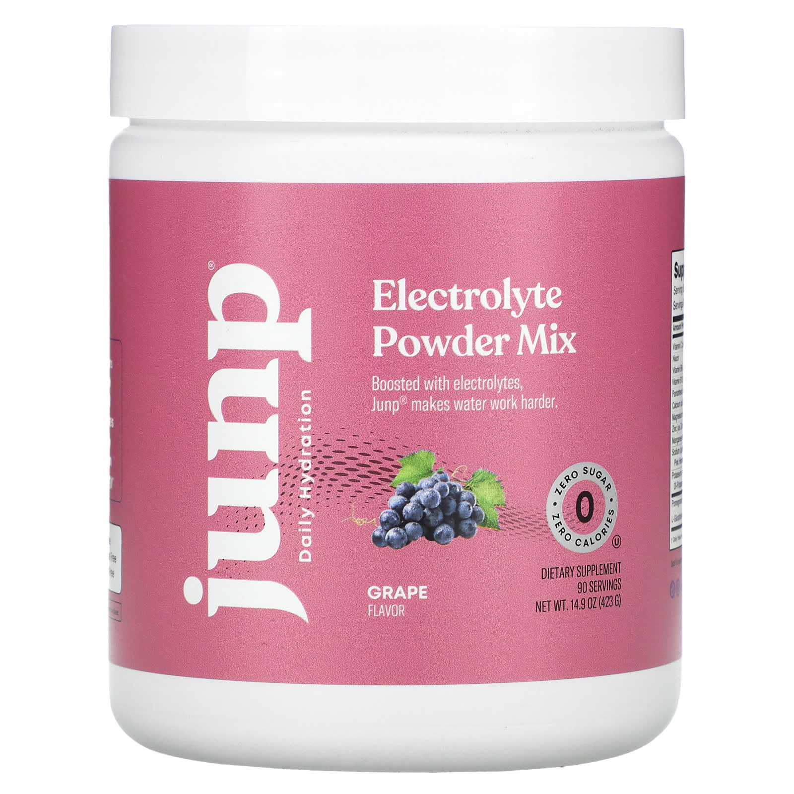 

JUNP Hydration, electrolyte powder mix, grape flavor, 423g (14.9oz)