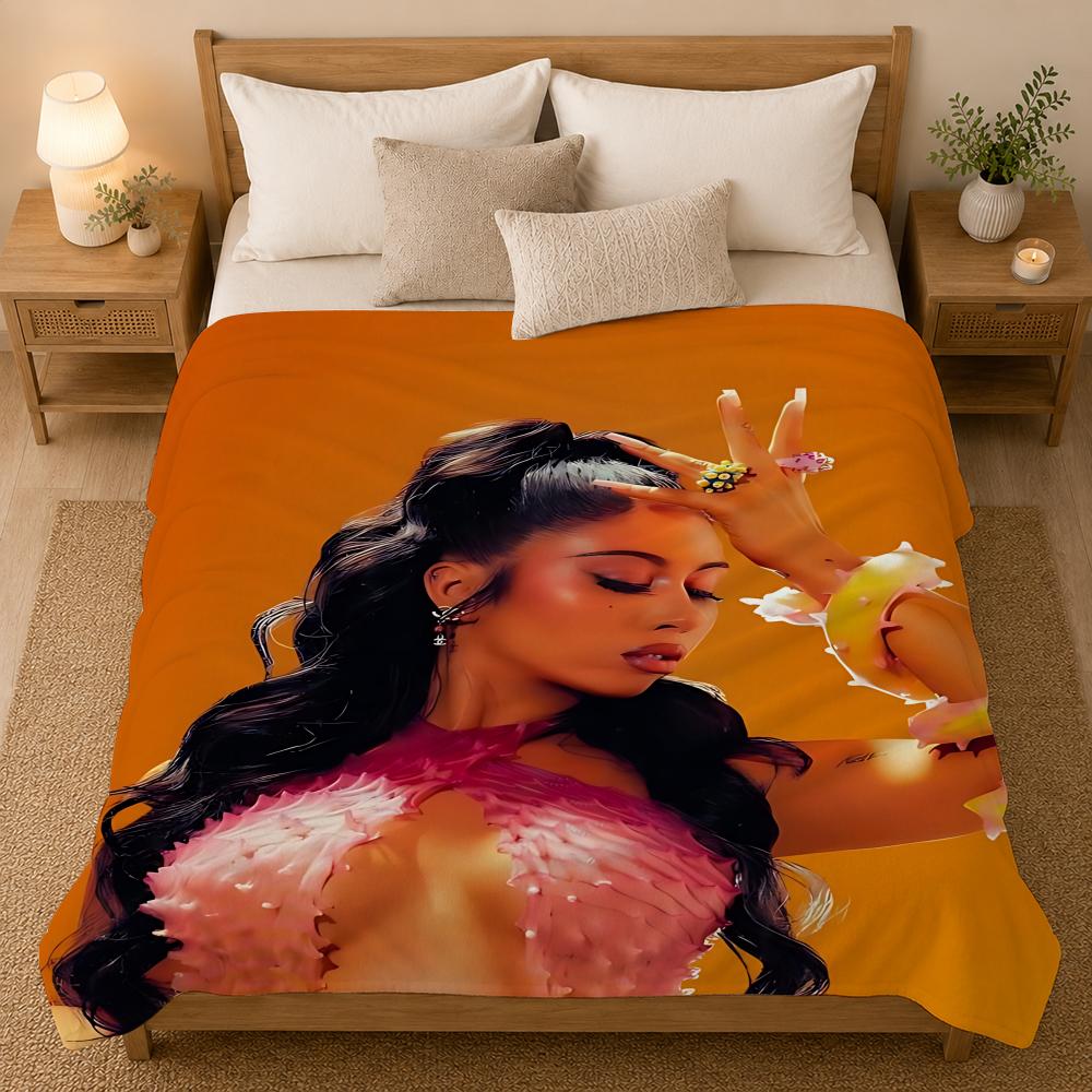 Kali Uchis Singer Throw 240g Flannel Blanket, Suitable for Sofas, Beds, Offices, Exquisite Gift Blankets
