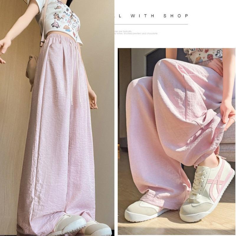 Lazy wind cloud milk Fu wide-leg pants women's summer thin new high-waisted loose Yamamoto pants straight casual pants