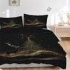 3pc Golden Deer & Christmas Tree Sparkling Bedding Set-Festive Decoration for Bedroom,Guest Room,Living Room,Hotel