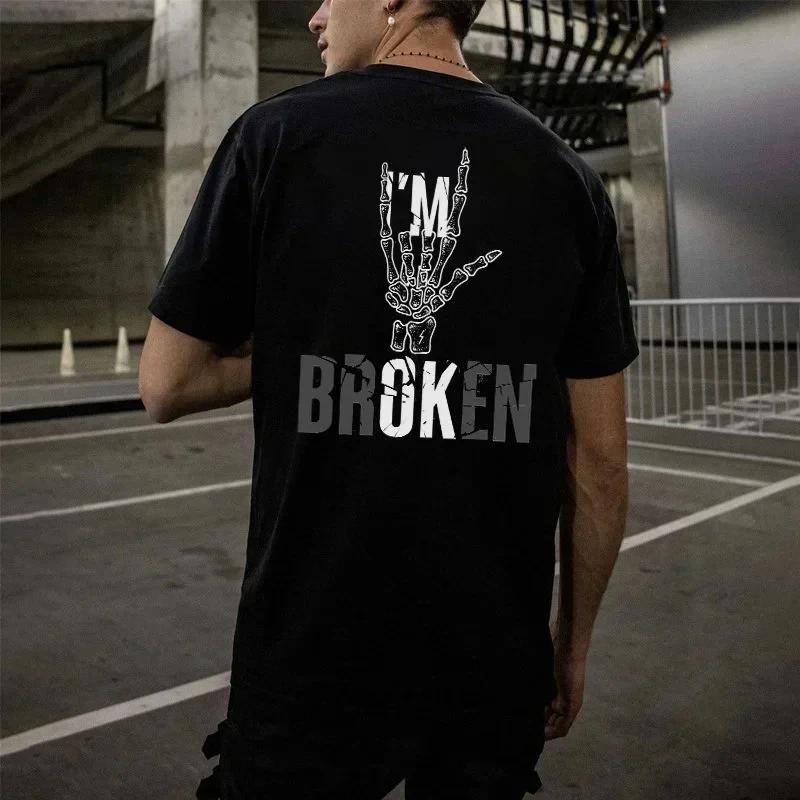 Punk Rock Skull Tshirt Fashion Tough Guy T Shirt Harajuku Heavy Metal Rock Tops Summer Street Hip-Hop Tee Ropa Hombre