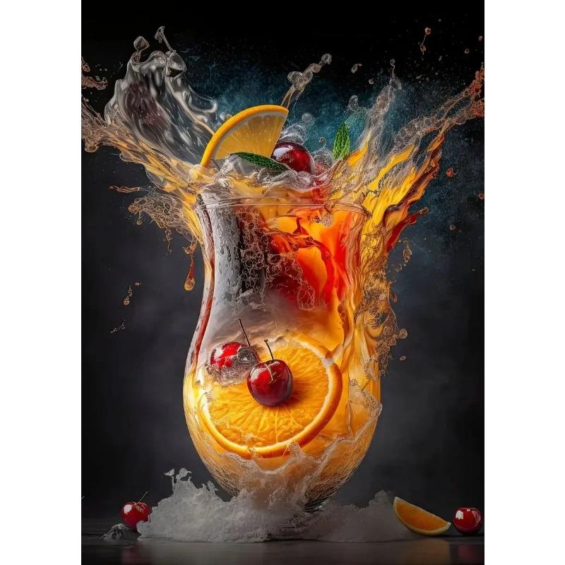 Cocktail Explosion poster Fruit Cocktail Don't Trust Bar Minimalist Print Canvas Painting for Living Room Modern Home Decor