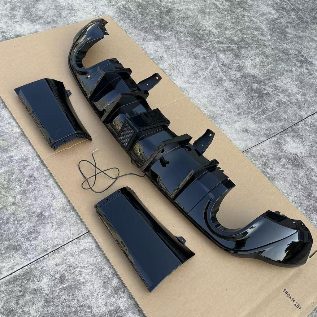 Bright Black Rear Diffuser Kit with LED for 2011-2025 Dodge Durango