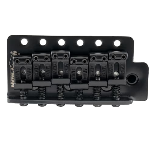 Wilkinson M Series 10.8mm String Pitch Vintage Style Tremolo Bridge with 6-Point Fastenings and a 36mm Block for Strat Electric Guitars, Black