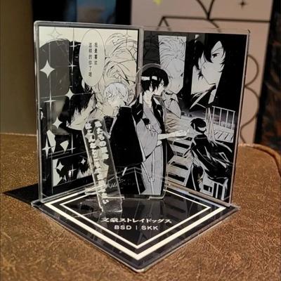 Anime Action Toy Bungo Stray Dogs Figures Scene Combination Furnishing Articles Dazai Osamu Nakahara Chuya Acrylic