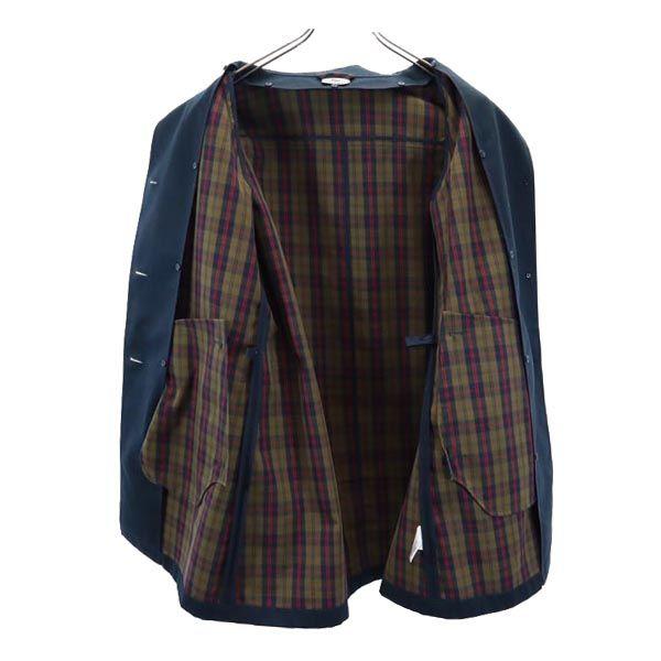 LACOSTE Stainless collar coat 42 Navy blue Spring coat Women Used