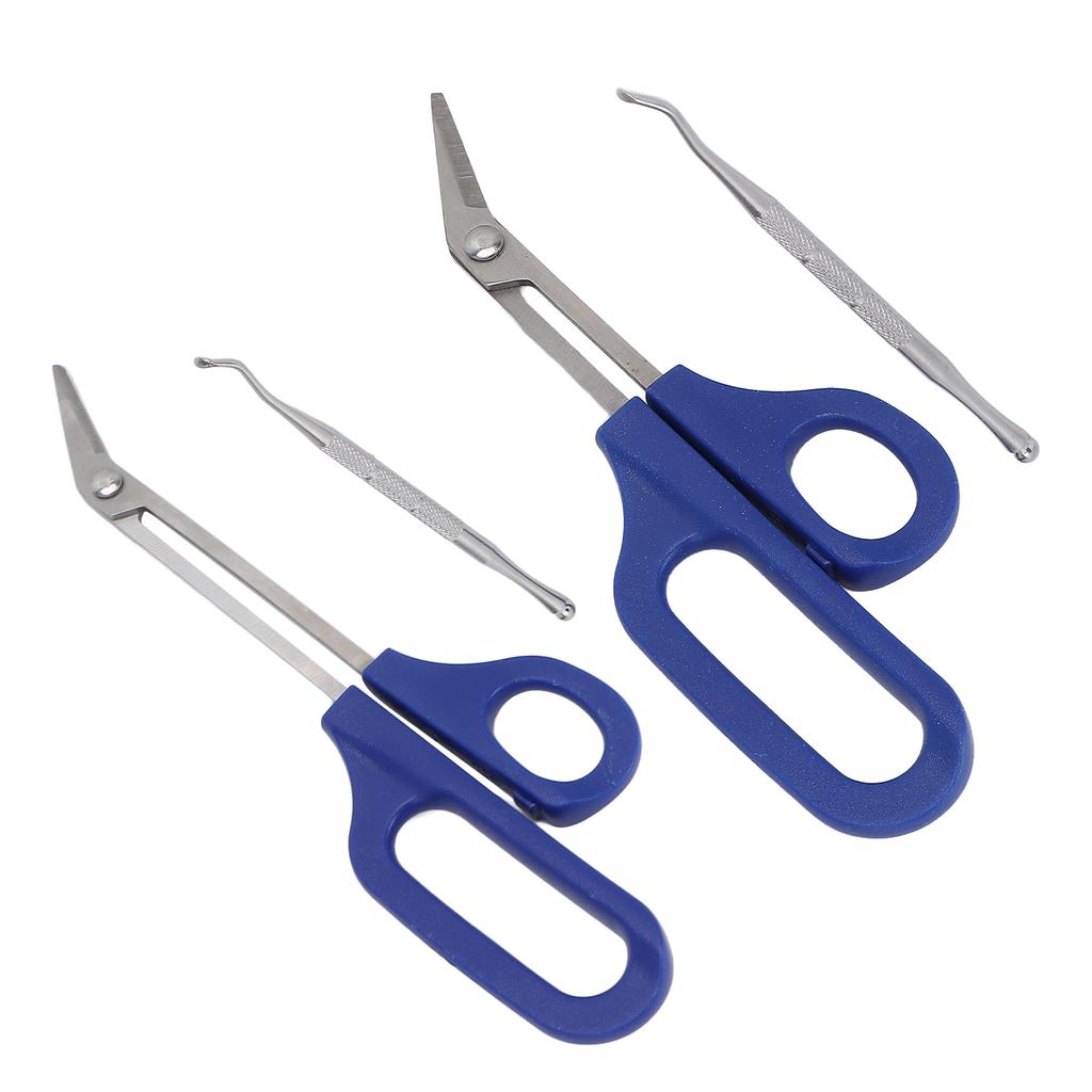 Long Handled Toenail Scissors Ergonomic Toe Nail Clippers Ingrown Toenail File for Elderly Pregnant