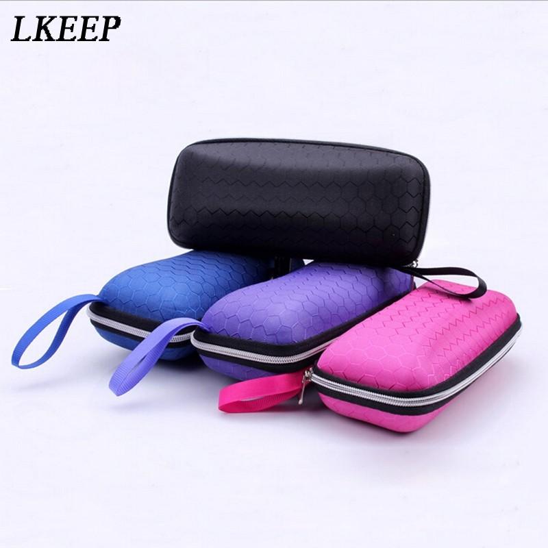 Glasses Storage Box With Lanyard Zipper Eyewear Cases Cover Sunglasses Case For Women Eyeglass Cases Travel Packing Organizers