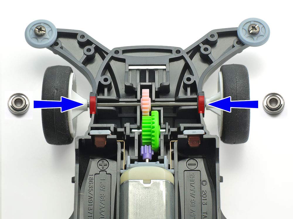 Tamiya Mini 4WD Grade Up Parts Series 519 HG Round Hole Ball Bearings 15519 No. GP.519 (4-Pack)