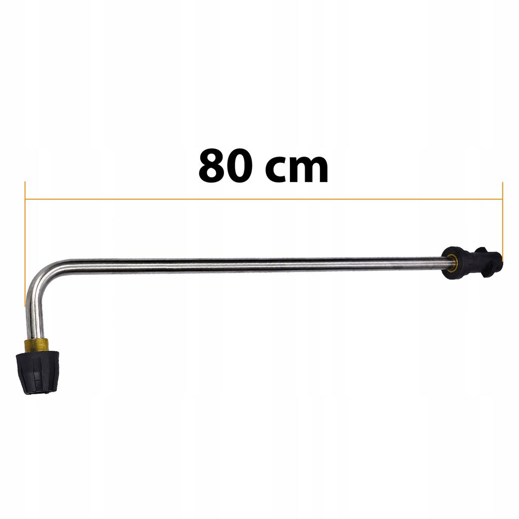 Rosfix Lanca Dysza Kątowa 90° 80 cm – Kompatybilna z Myjkami Karcher K2-K7 | Ciśnienie 160 Bar | Wymienna Dysza Płasko-Strumieniowa