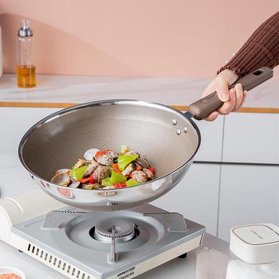 Debo 32cm 304 Stainless Steel Non-stick Wok