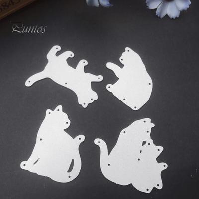 DIY Cat Family Frame Cutting Die Carbon Steel Embossing Template Scrapbook Decor