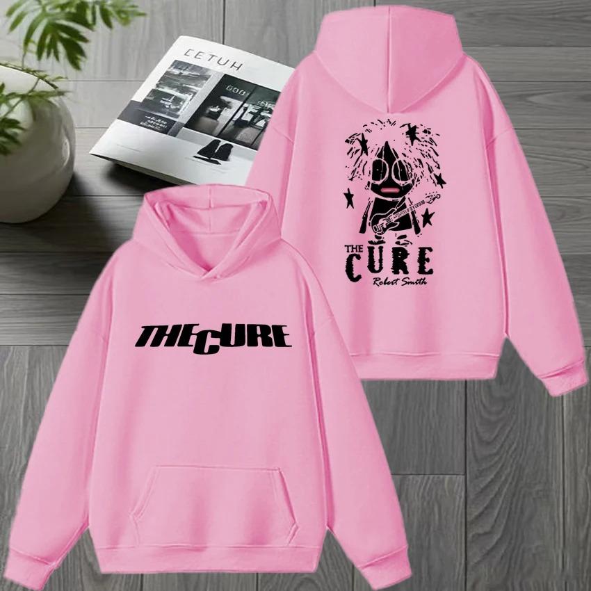 Rock Band THE CURE 90s Alternative Rock Double Sided Print Streetwear Unisex Vintage Hip Hop Hoodie Men Women Fleece Sweatshirt