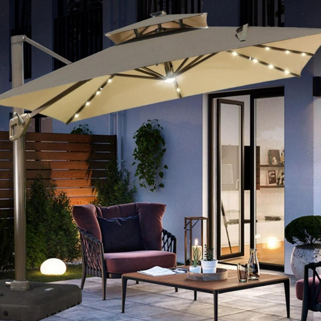 Umbrella Lights Outdoor Patio Solar Umbrella Lights Patio Decor Waterproof Outside Decor With 8 Modes For Porch Parasol Deck