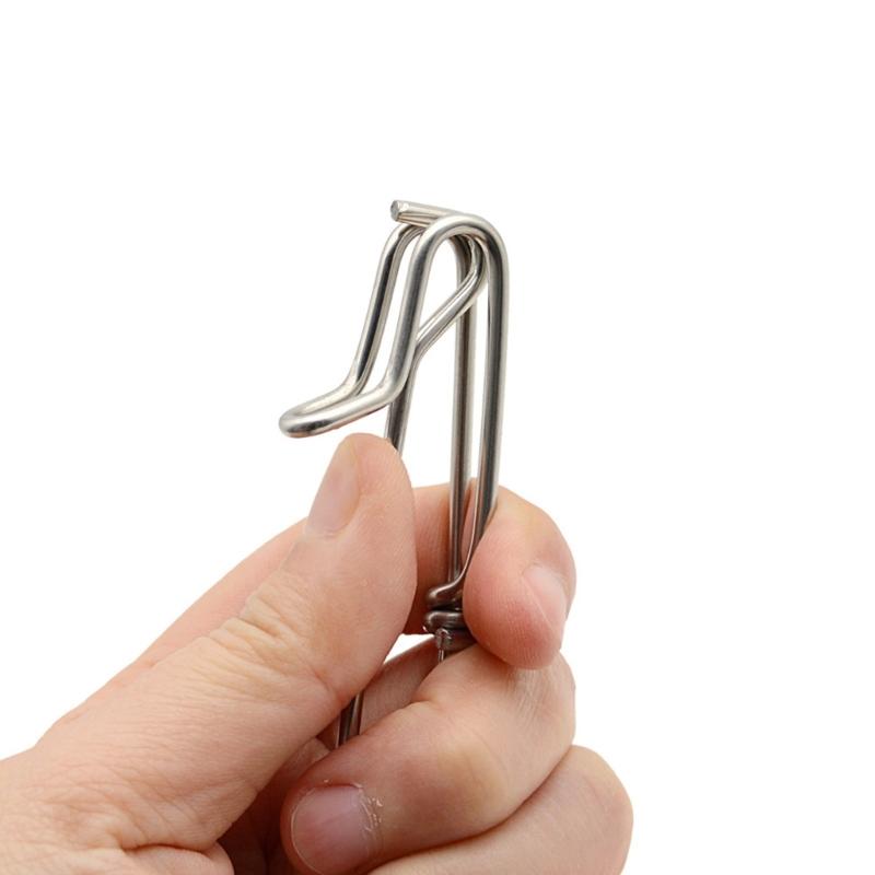 Fishing Snap Hook Tackle Baits Clip Stainless Fishing Line Clips Long Line Snap Clips Fishing Connectors Tackle