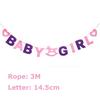 3 Meters Happy Birthday Banner Pink Gold Paper Garland Boy Girl  Birthday Decoration