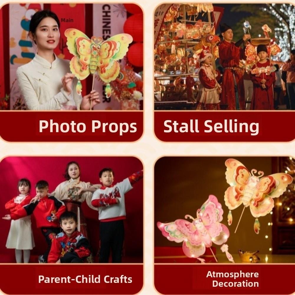 Handmade Mid-Autumn Festival lantern DIY Can Carry and Hold Portable Dragonfly Lamp  Children Toys