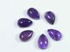 20Cts. Natural Amethyst Pear Crytsal Cabochon Gemstone 06Pcs Lot 08X12MM RQ-1776