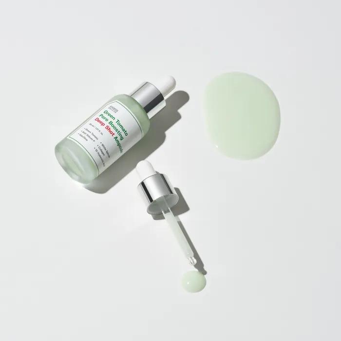 Ampoule Deep Shot à la tomate verte, booster de pores, 30 ml