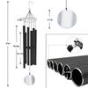 32in Musical Wind Chime Memorial Gift for Pet Loss, Outdoor Courtyard Metal Hanging Ornament