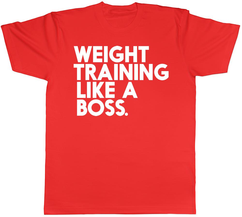 Weight Training Like A Boss Gym Fitness Unisexs Funny Short Sleeve Tee TShirt S