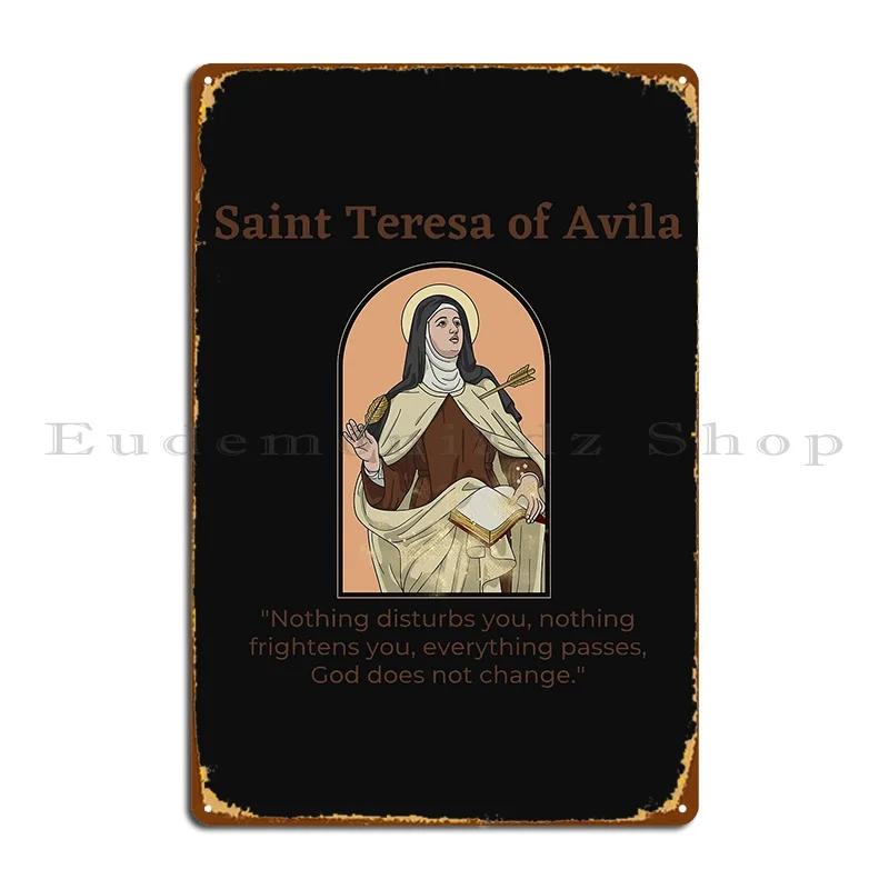 Santa Teresa De Avila Saint Teresa Of Avila Metal Signs Wall Decor Pub Mural Vintage Vintage Iron Tin Sign Poster 20x30cm(7.8x11.8inch)