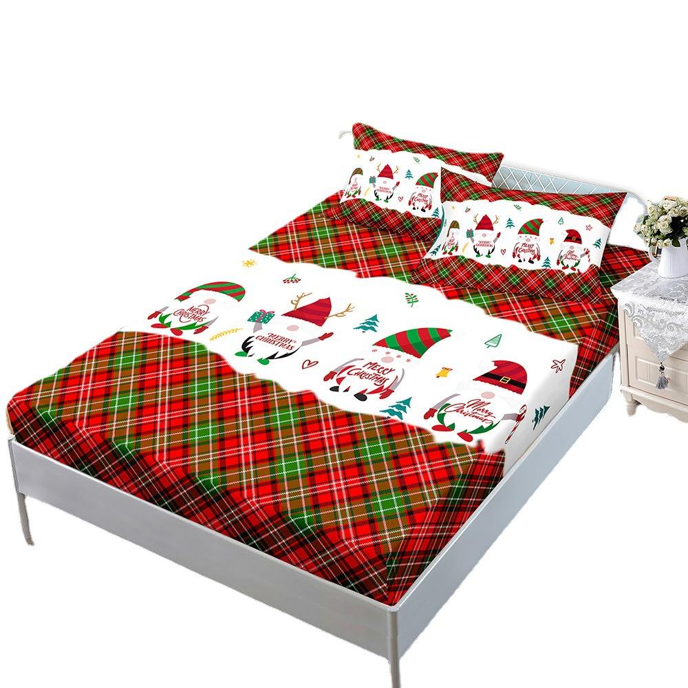 Christmas Mattress Three-Piece Bedspread Children'S Kit Mattress Protective Cover