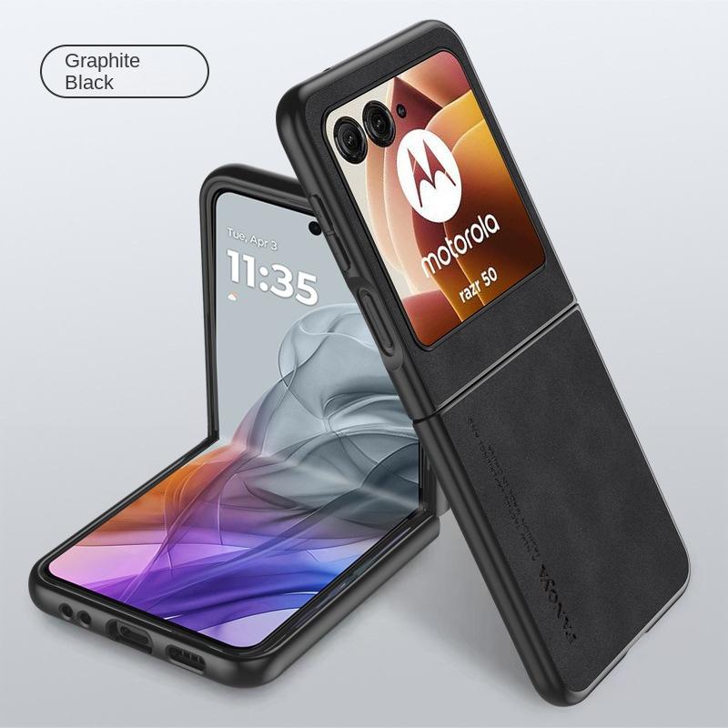ძვირადღირებული Lambskin PU ტყავის ყდა Motorola Razr 50 Ultra Moto Razr50 50 Ultra Razr 40 2023 დარტყმაგამძლე მყარი პლასტიკური ტელეფონის ქეისი