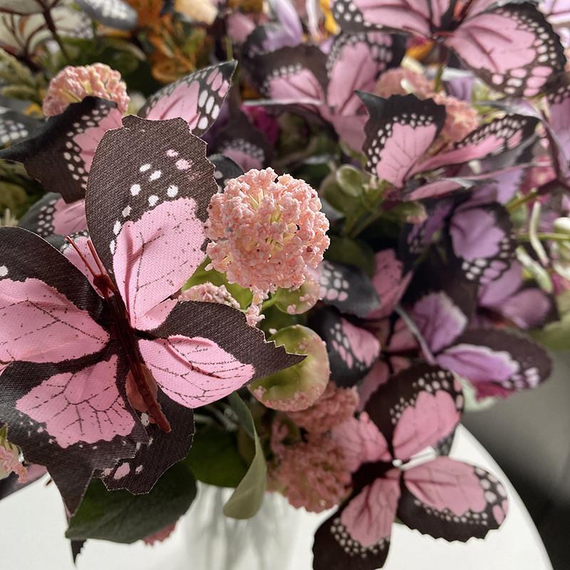 3-Forked Butterfly Dandelion Artificial Flower Party Wedding Decoration Fake Flowers Home Decoration Single Bouquet Plastic Flowers Plastic Flowers