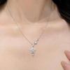 S925 Sterling Silver High-End Star Necklace: Five-Pointed, Super Flash Design, Light Luxury Clavicle Chain, Cold Style Trend.