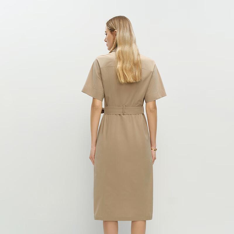 OVVOVV Women's Short Sleeve A-Line Shirt Dress