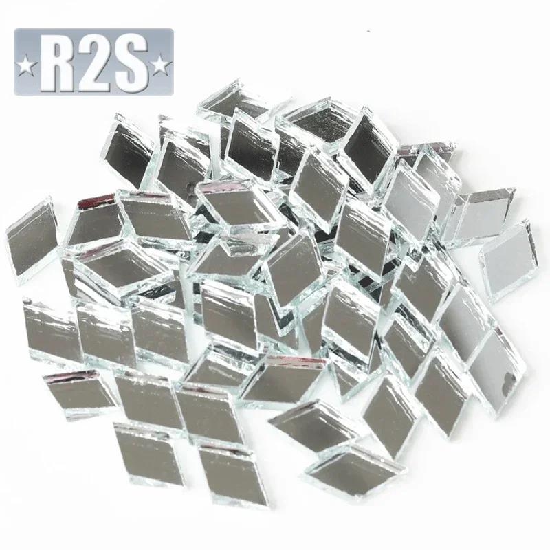 100g Glass Mirror Mosaic Tiles Bulk Diamond Shape DIY Craft Handcrafted Accessory Home Wall Artwork Decor Supplies Arte