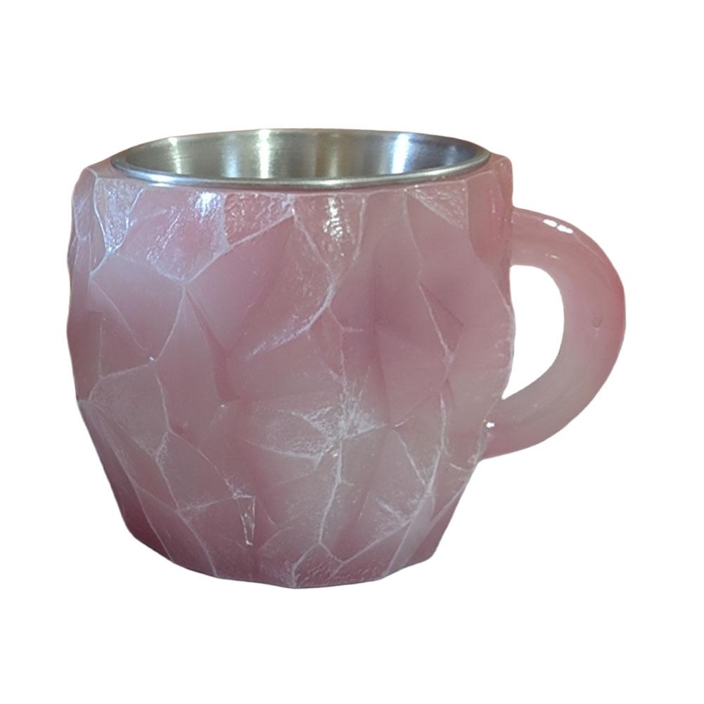 

Имитация минерального хрусталя кофейная чашка кофейная чашка из смолы прозрачная кофейная чашка элегантные минеральные хрустальные кофейные кружки рождественские подарки розовый