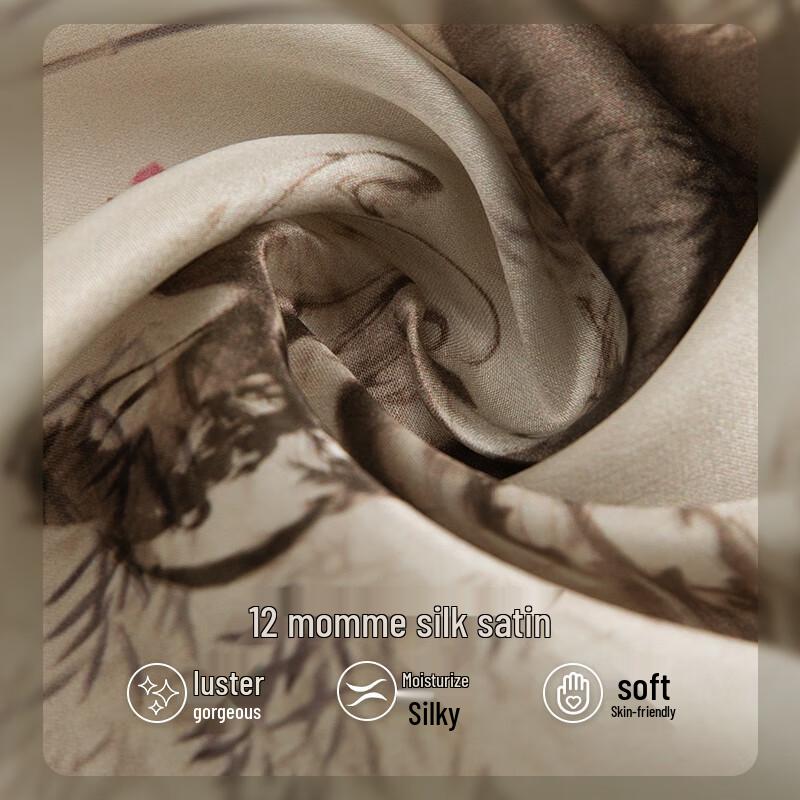 Gong Li Forbidden City Double-Sided Mulberry Silk Scarf